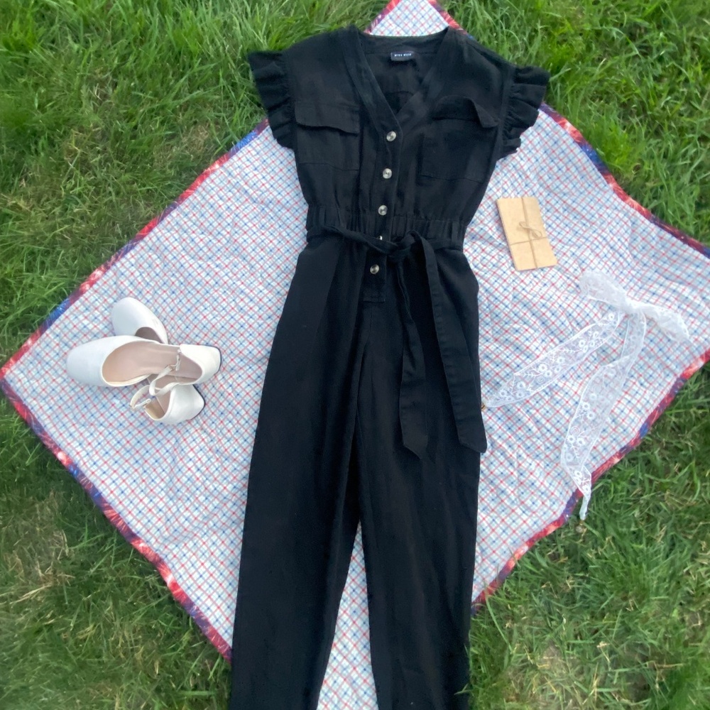 Miou Muse Black Jumpsuit – Size Petite Small – $30